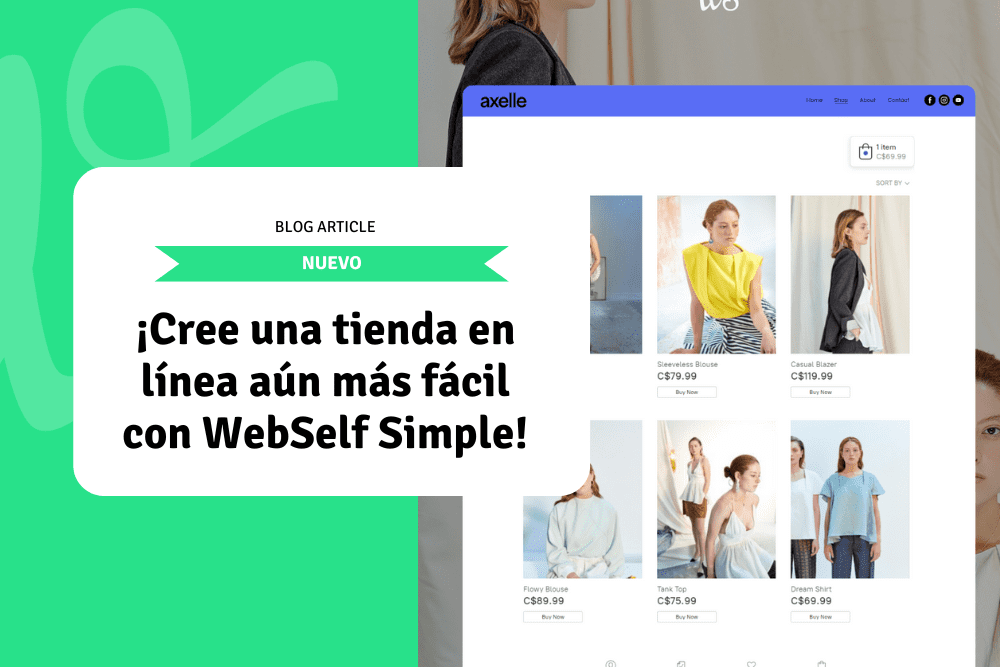 Nuevo: ¡Cree una tienda en línea aún más fácil con WebSelf Simple!